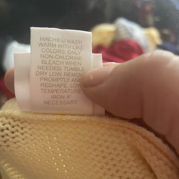 NWT Cherokee Womens Cream Vanilla LARGE Knit Sweater Vest 100% Cotton Vintage - Picture 3 of 15